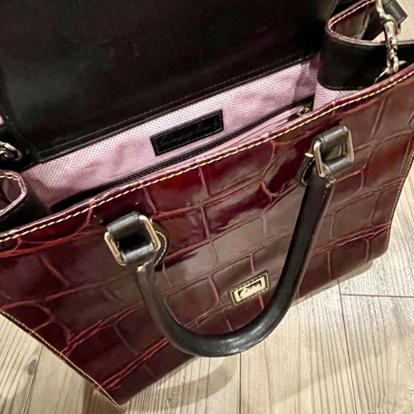 Dooney & Bourke Janine Crocodile Embossed Vintage Handbag - Picture 5 of 13